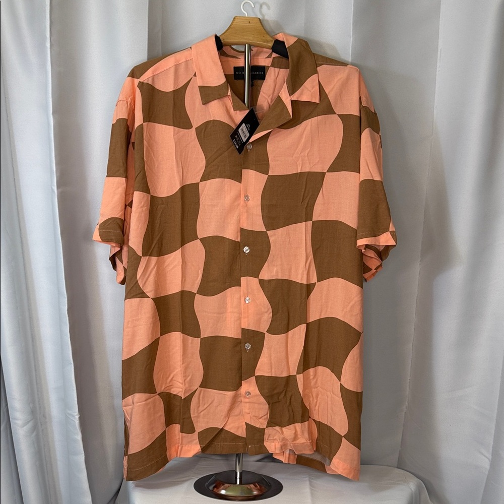No Boundaries Brown and Pink Patterned Men's Shirt